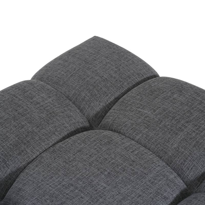 Christopher Knight Home - Biscuit Modern Upholstered Tufted Ottoman with Deep Cushion Design
