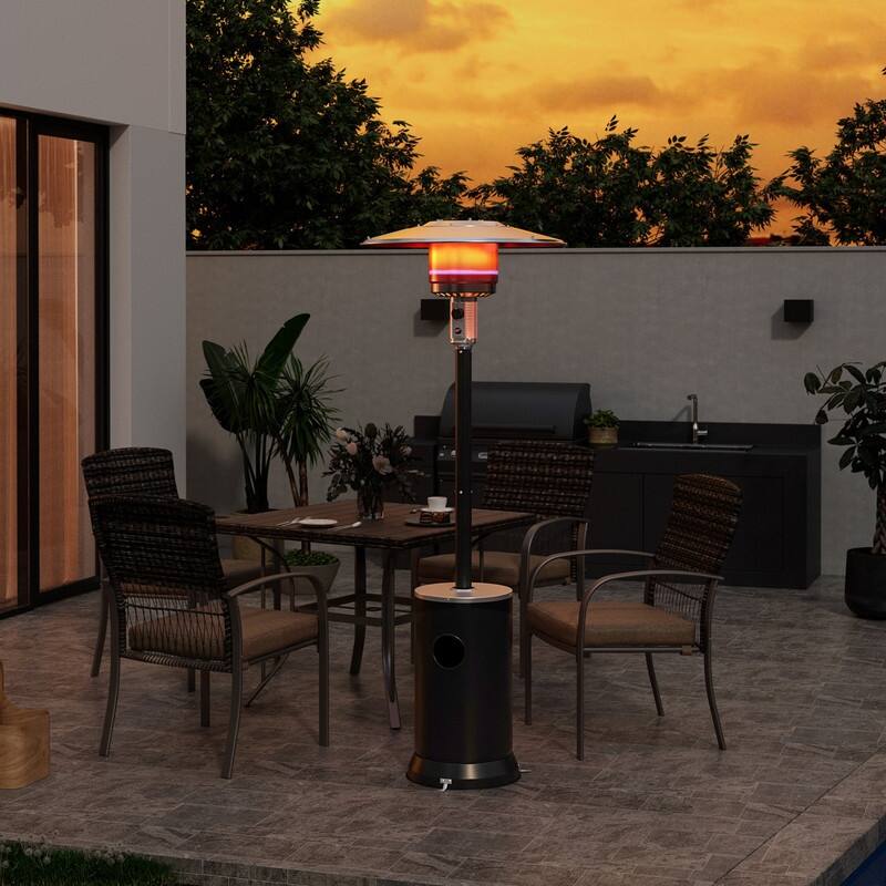 48000 BTU Propane Standing Patio Heater with Cover - N/A