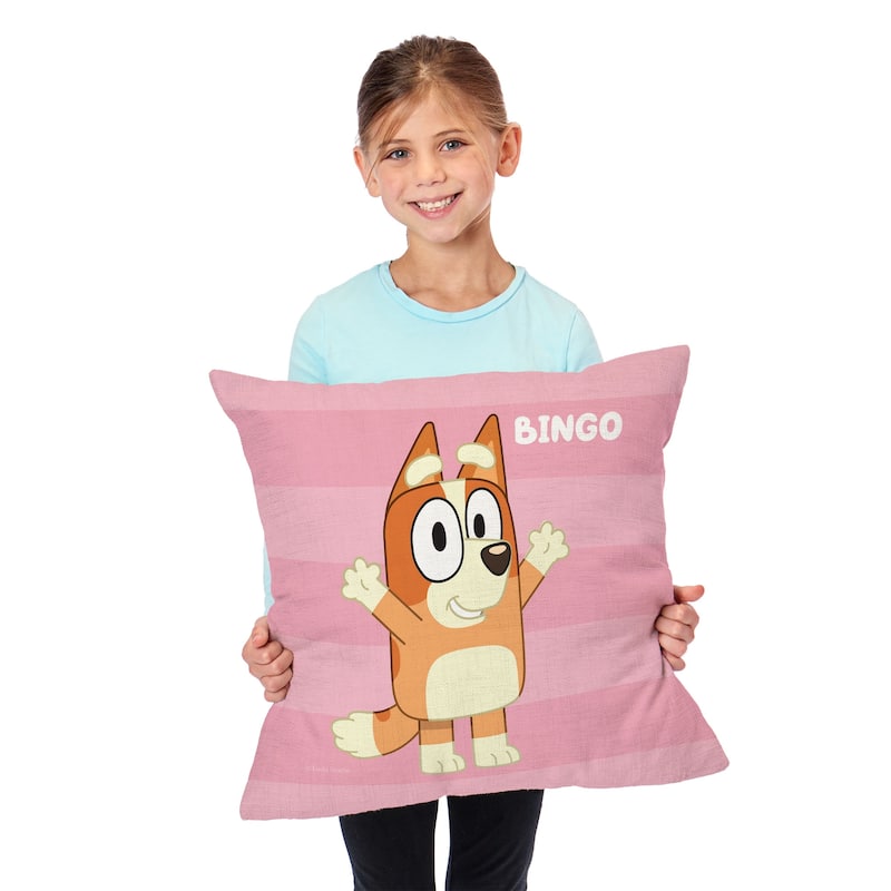 Bluey Roll Call Bingo 18 Inch Throw Pillow