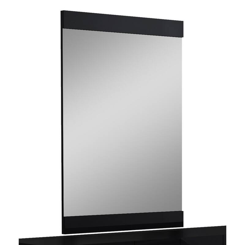 HomeRoots 45" Superb Black High Gloss Mirror - 18.5
