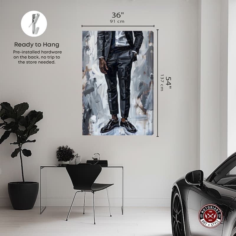 Notoriart Man Of Style Gallery Wrapped Men Style 1 Piece Canvas Wall Art