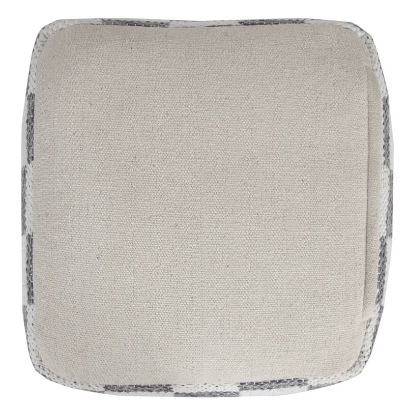 Sevita Modern Checkered Dimensional Pouf Ottoman