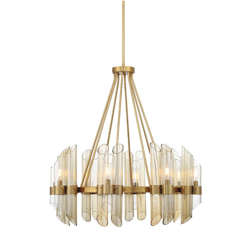 Savoy House 1-9105-8 Biltmore 8 Light 30" Wide Pillar Candle Ring - Warm Brass