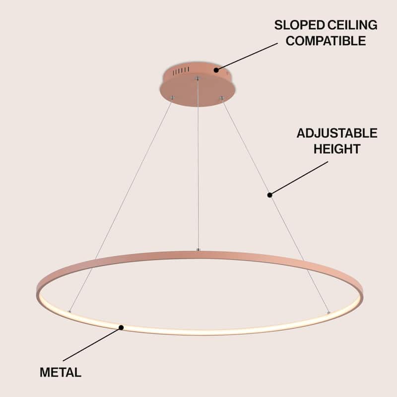 Kinsley Modern Bohemian Iron Integrated LED Pendant by JONATHAN Y