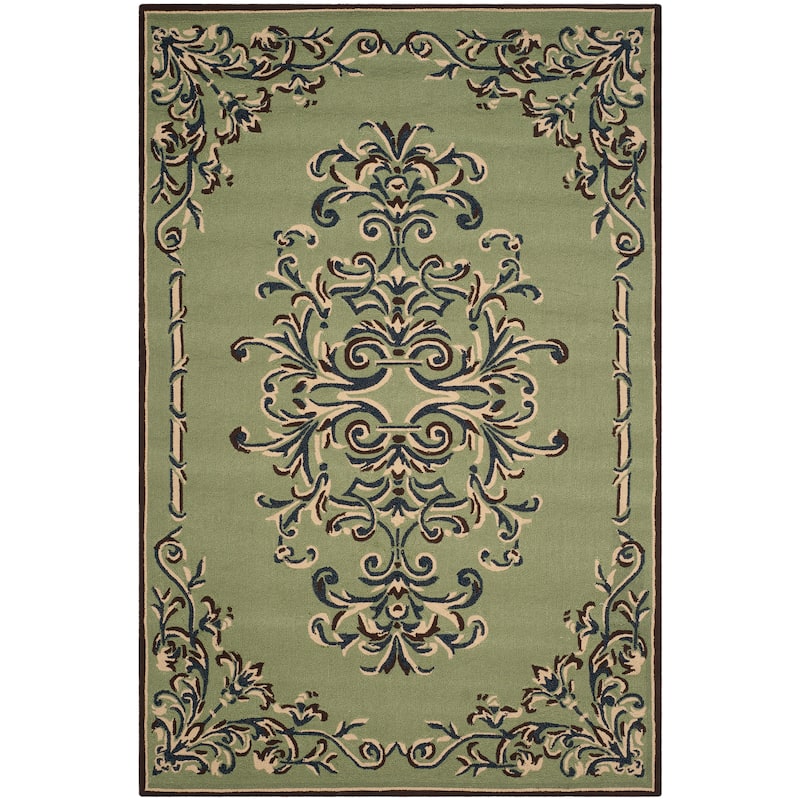 SAFAVIEH Handmade Easy Care Lidy Oriental Rug - 6' x 9' - Sage/Multi