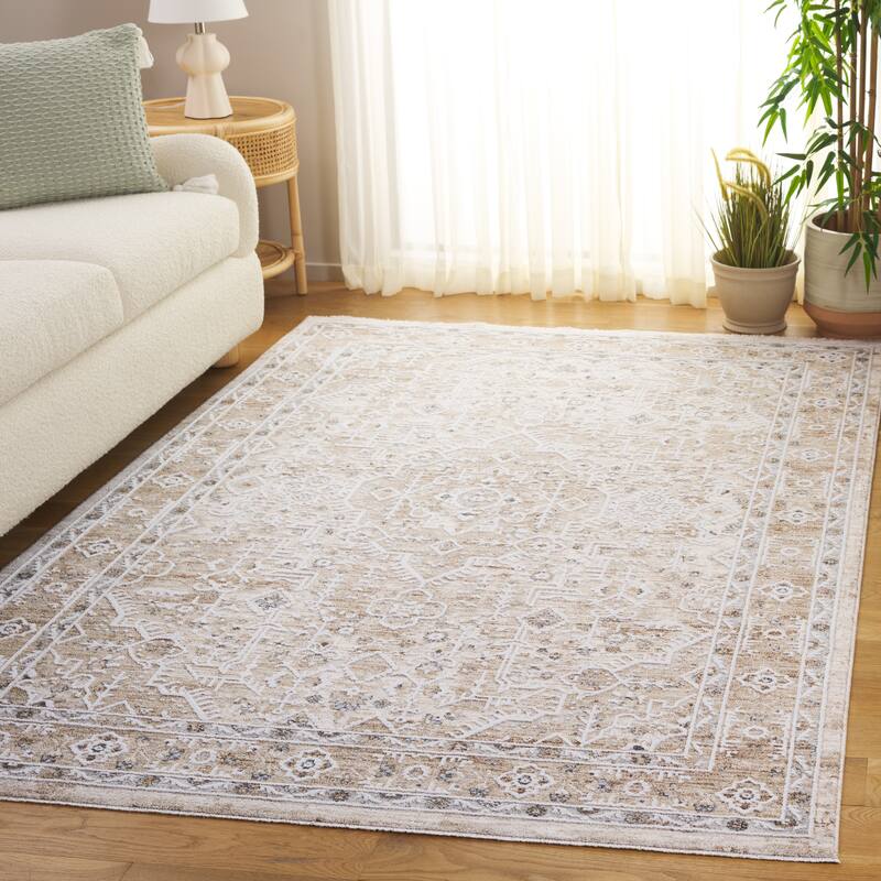 SAFAVIEH Finley Oscarina Vintage Distressed Rug - Beige/Ivory - 5'3" x 7'6"