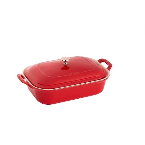 Shop Staub Ceramic 12 Inch X 8 Inch Rectangular Covered Baking Dish 12 Inch X 8 Inch Overstock 15248617