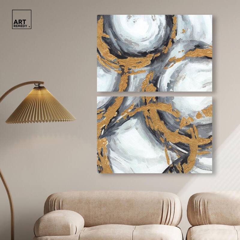 Love Circles Canvas Set of 2 by Art Remedy, Gallery Wrapped