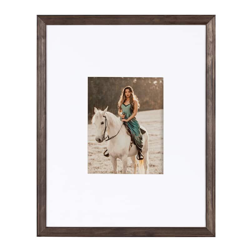 Kate and Laurel Bordeaux Wall Shelf with Frames Set