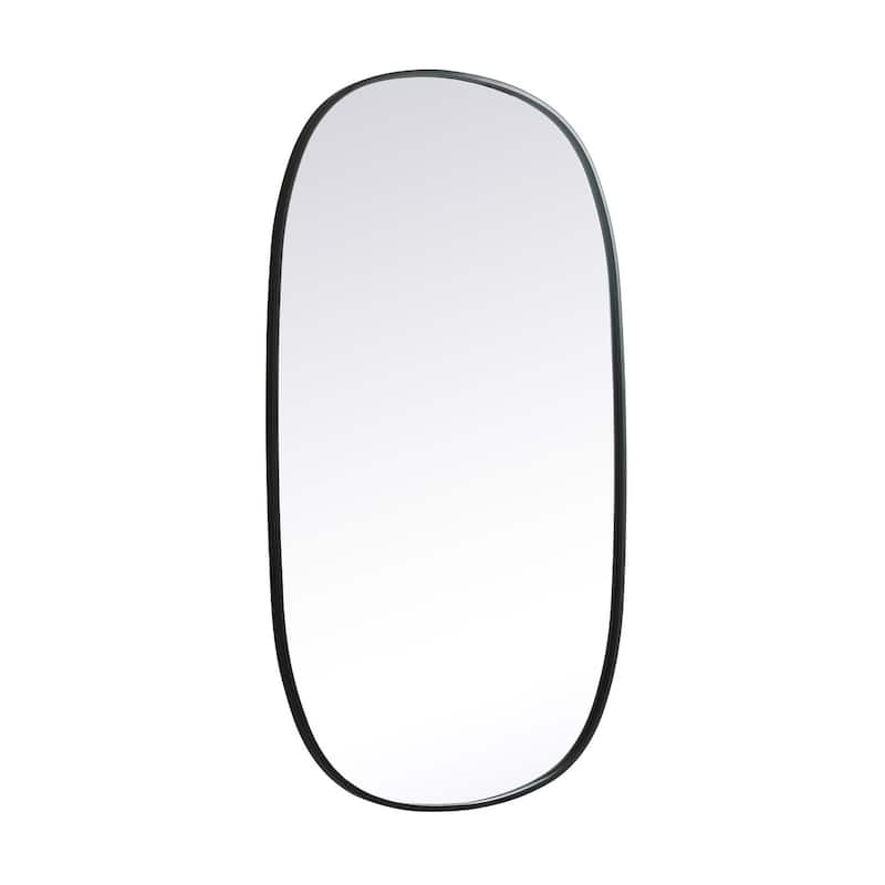 Indigo Home Metal Frame Oval Mirror 30x48 Inch