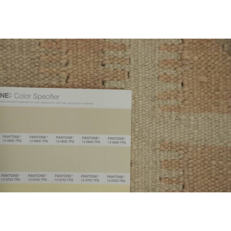 Hand Woven Southwestern Wool Beige Geometric Area Rug - 8' 11'' X 5' 11''