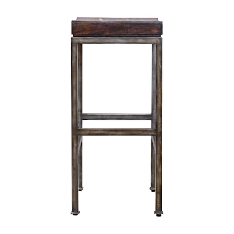 30" Dark Walnut Beck Wood Counter Stool