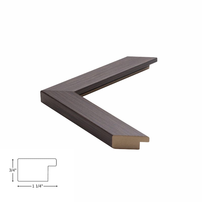 Frame My Mirror Espresso Textured Framed Mirror, Ellis Design