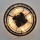 preview thumbnail 119 of 191, 16.5"/18.5"/20"/23.6"/24"/28" Vintage Distressed White Low Profile Caged Ceiling Fan with Light and Remote (7/6/5/3-Blade)