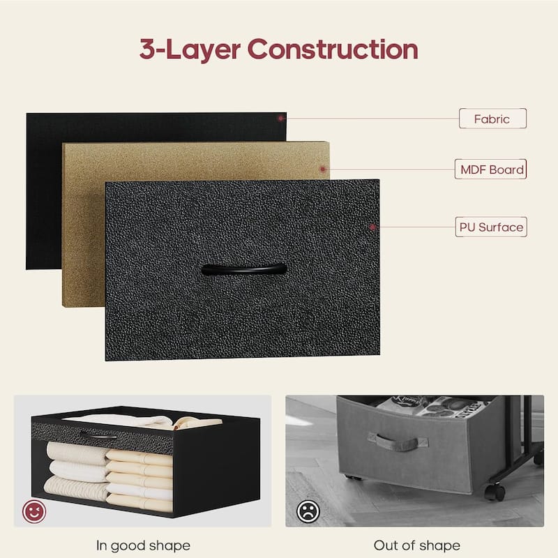 9-16 Drawer Dresser Fabric Storage Chests of Drawers Metal Frame