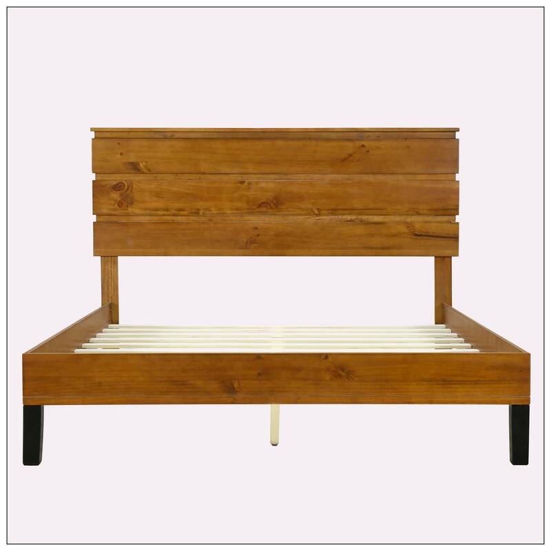 Modern Platform Bed with Headboard Design