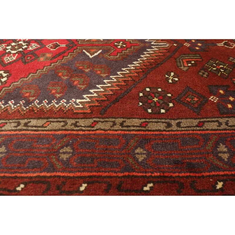 ECARPETGALLERY Hand-knotted Andelz Dark Red Wool Rug - 3'5 x 5'0