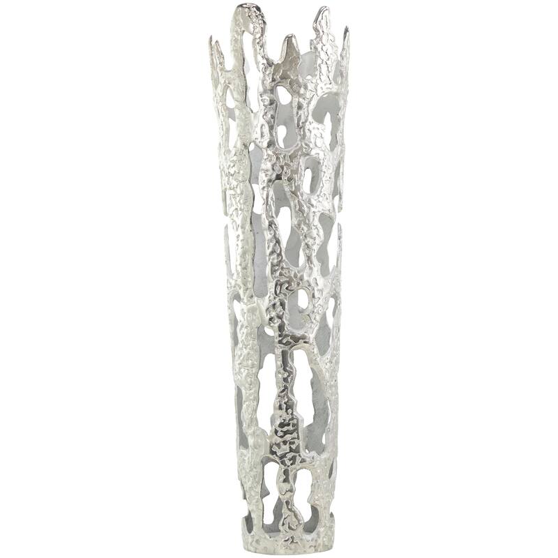 Aluminum Metal Drip Decorative Vase with Melting Designed Body - Silver, Gold, Black - Roche River Decor