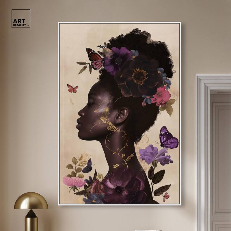 Burgundy Nectar Canvas by Art Remedy