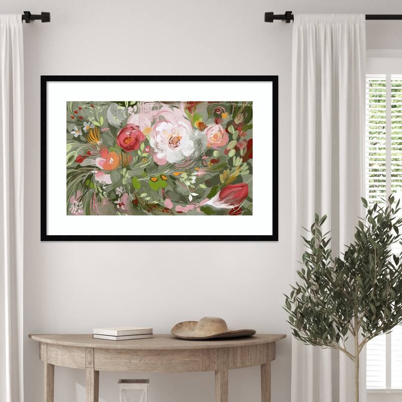 Return by Josie George Wood Framed Wall Art Print - Svelte Noir Black