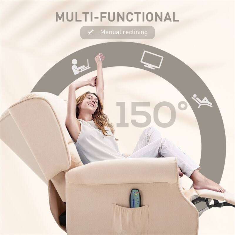 Electric Massage Recliner Chair with Lumbar Heat, Vibrating Back & Footrest
