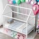 preview thumbnail 1 of 11, White Rubber Wood House Bed,Twin Size Kids Bed White