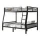 preview thumbnail 4 of 9, Full XL Over Queen Bunk Bed, Guardrails, Metal Frame