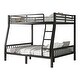 preview thumbnail 25 of 30, Metal Bunk Bed with Ladder and Metal Slats Support, Storage Underneath, Heavy Bunk Beds, Black Bed Frame, No Box Spring Needed