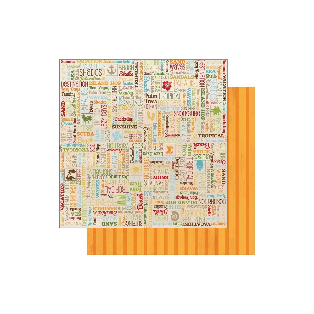 Shop 19301311 Bo Bunny Beach Therapy Paper 12x12 Getaway Free