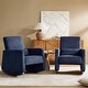 preview thumbnail 31 of 35, Julia 29.5"W Modern Solid Wood Nursery Rocking Chair with Lumbar Pillow Set of 2 by HULALA HOME Navy