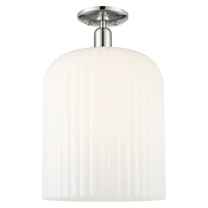 Innovations Lighting 716-1C-G559-12GWH Bridal Veil 12" Wide Semi-Flush - Polished Nickel