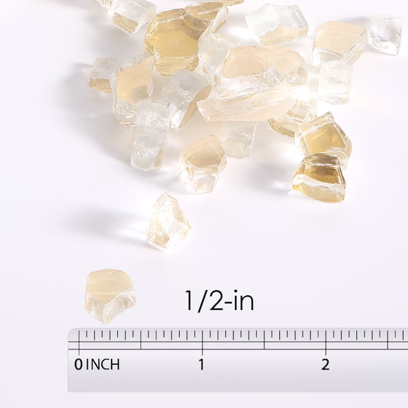 10 lbs. 1/2-in Gold Reflective Tempered Fire Glass for Gas Fire Pit