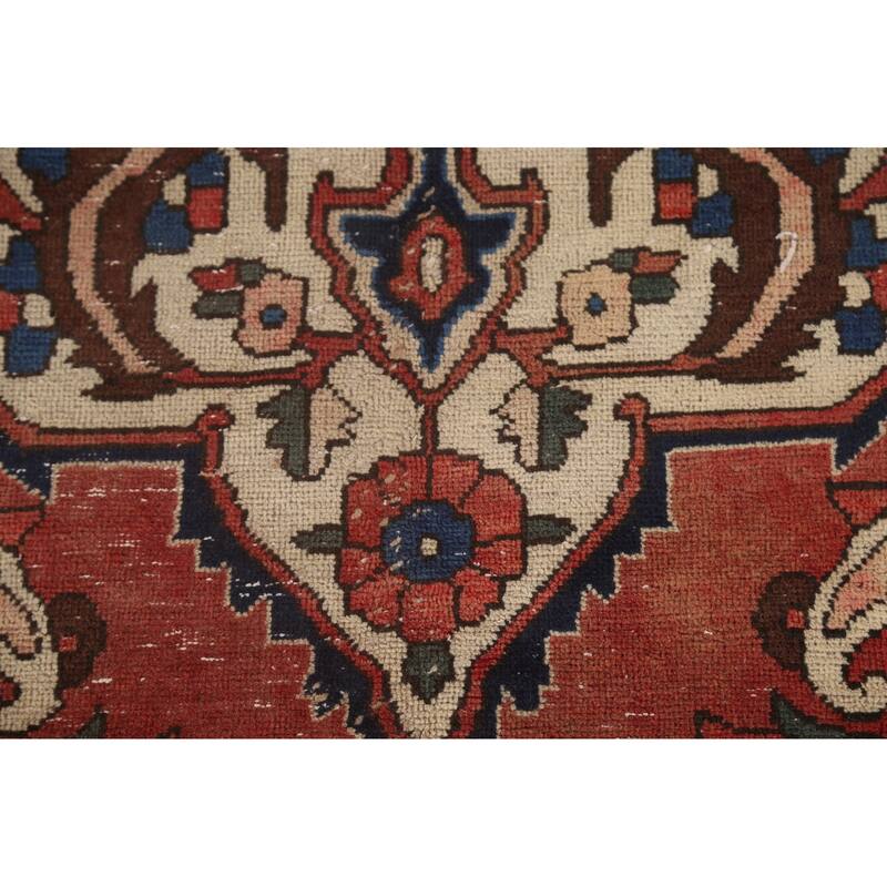 Bakhtiari Persian Antique Area Rug Hand-Knotted Wool Carpet - 7'0"x 10'0"