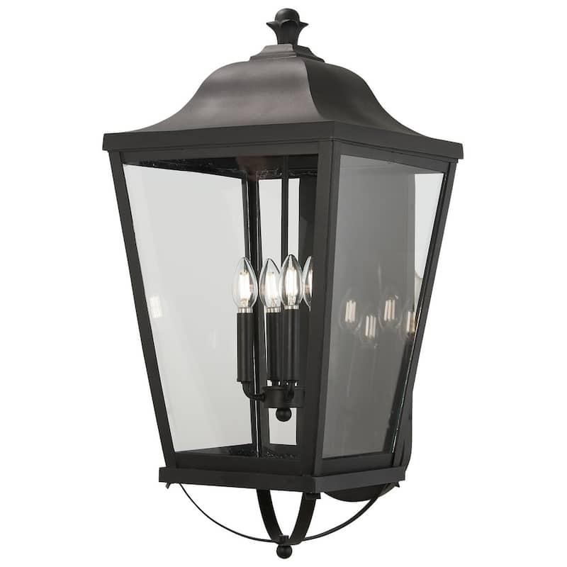 The Great Outdoors 73284 Savannah 4 Light 29" Tall Outdoor Wall Mount - Sand Coal