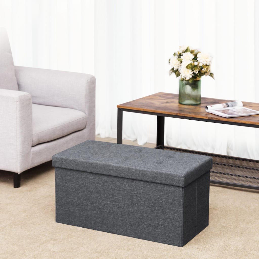 SONGMICS Storage Ottoman Bench, Chest with Lid