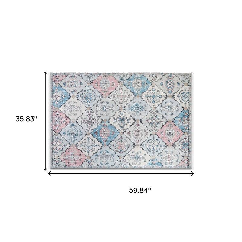 HomeRoots Patchwork Traditional Rectangle Area Rug