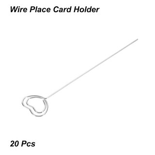 4.7 Inch Metal Wire Place Card Holder, 20 Pack Round Shape Clips, Silver Tone | UK
