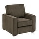 preview thumbnail 37 of 60, Roros Fabric Upholstered Square Arm Chair by iNSPIRE Q Classic Brown Chenille