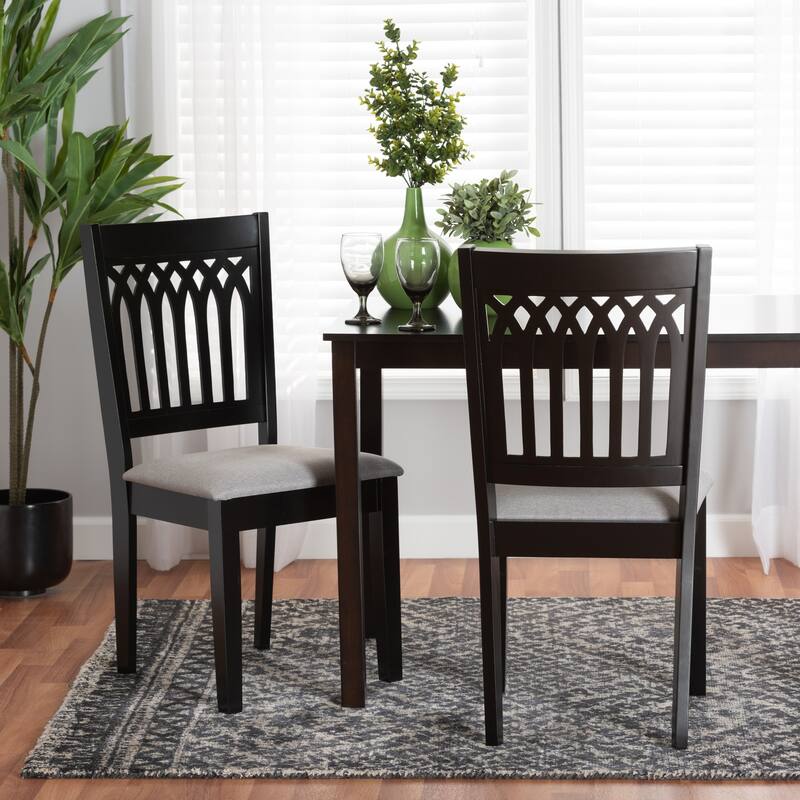 Genesis Modern Wood 2-Piece Dining Chair Set