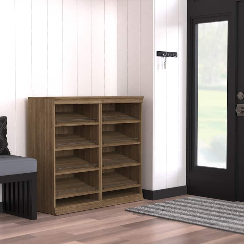ClosetMaid Modular Storage 21.38-inch W 8-Shelf Shoe Tower Wood Closet System