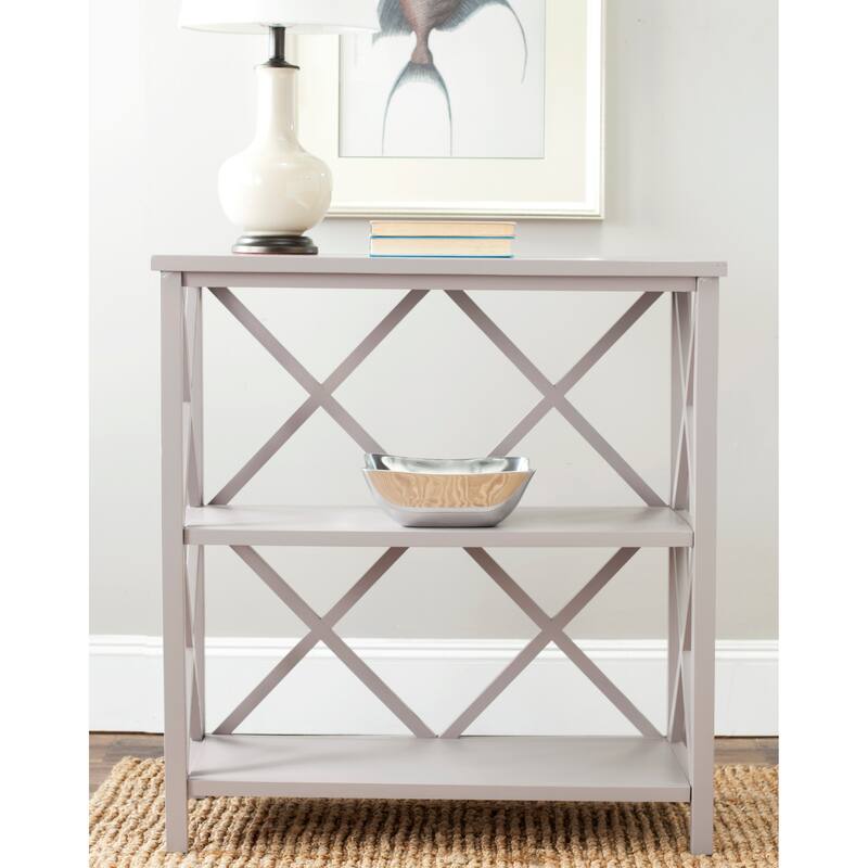 SAFAVIEH Fikreta Distressed Ivory Bookcase - 33.5" x 13.5" x 35.6" - 33.5" x 13.5" x 35.6" - 34Wx14Dx36H