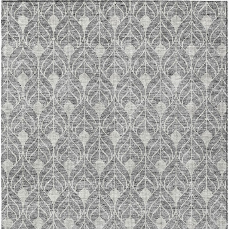 HomeRoots Geometric Transitional Rectangle Outdoor Rug