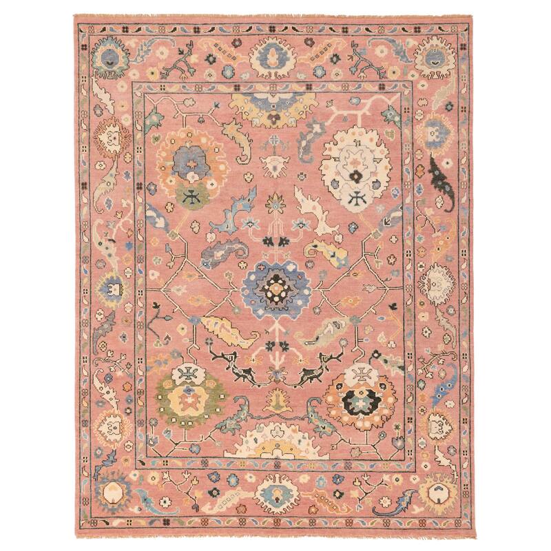 ECARPETGALLERY Hand-knotted Modern Oushak Violet Wool Rug - 7'10 x 10'0