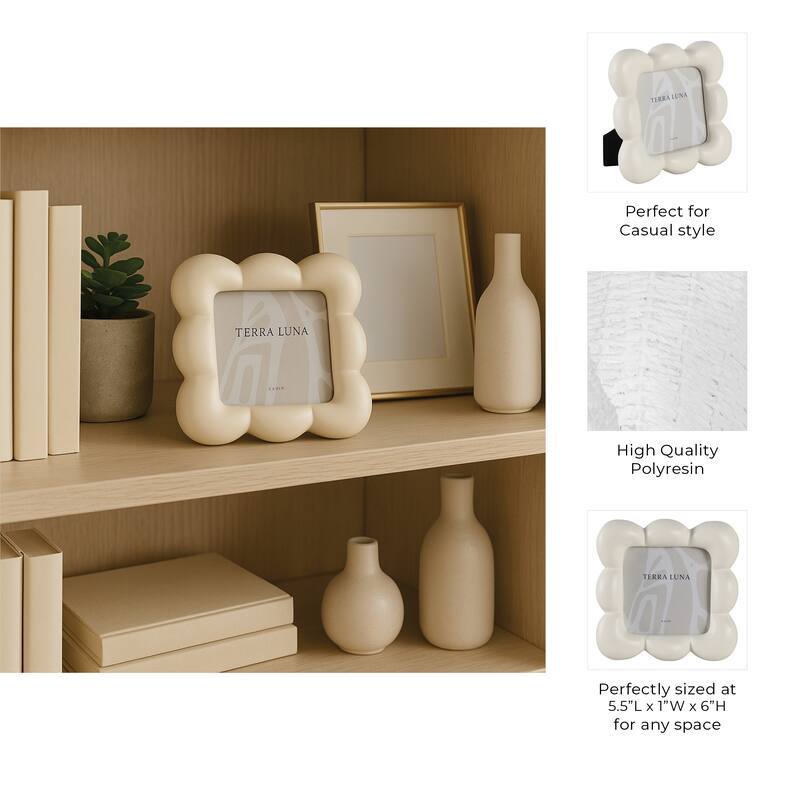 Modern Glass Square Bubble Picture Frame for Home Decor