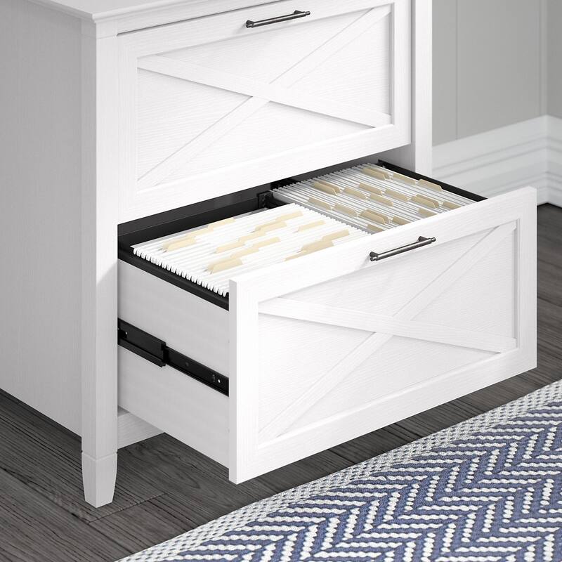 Key West 2 Person Desk Set with Lateral File Cabinet by Bush Furniture