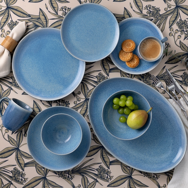 Colorwave Kiln Azure Stoneware Oval Platter, 16