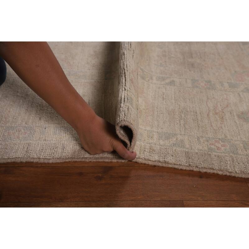 Earth Tone Oushak Vegetable Dye Area Rug Handmade Wool Carpet - 6'0"x 9'0"
