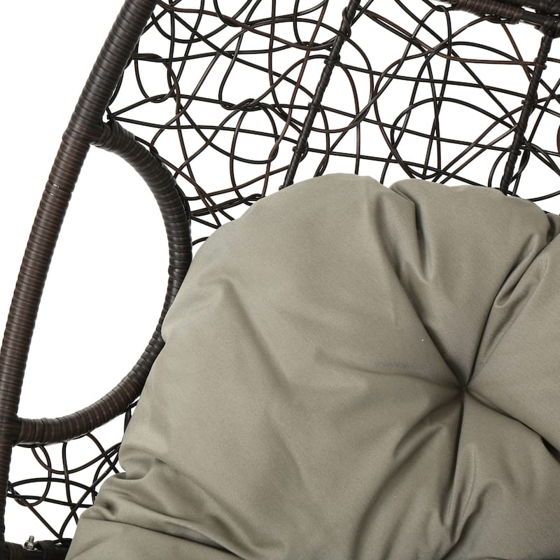 Kylie Outdoor Wicker Hanging Basket Chair by Christopher Knight Home - 400 lb limit