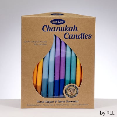 Premium Menorah Hanukkah Candles - 5.25" - Tricolor Multi - 45ct