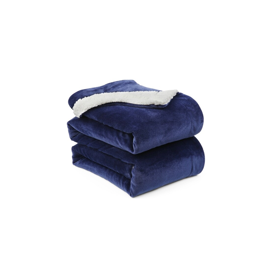 L'baiet Navy Sherpa 100% Polyester Rectangle Throw Blanket - 50""x60 -  9178-FQ NAVY